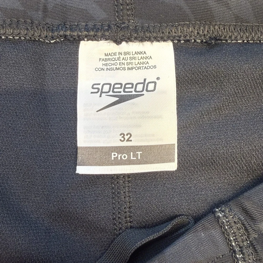Speedo Black Deep Storm - Anthracite Pro LT Jammer Shorts Mens‎ Size 32 NEW!